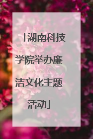 湖南科技学院举办廉洁文化主题活动