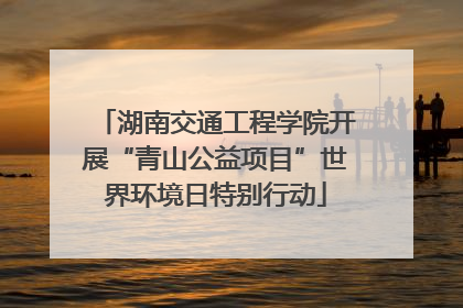 湖南交通工程学院开展“青山公益项目”世界环境日特别行动