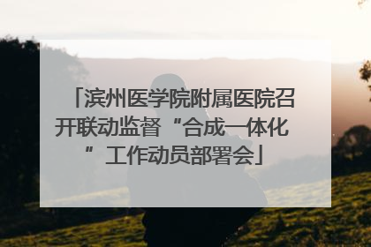 滨州医学院附属医院召开联动监督“合成一体化”工作动员部署会