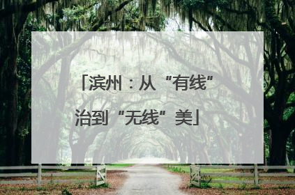 滨州：从“有线”治到“无线”美