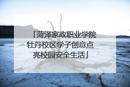 菏泽家政职业学院牡丹校区学子创意点亮校园安全生活