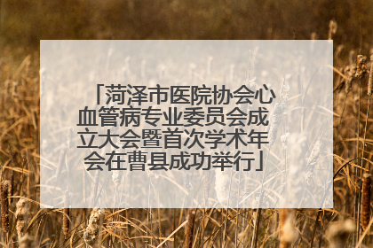 菏泽市医院协会心血管病专业委员会成立大会暨首次学术年会在曹县成功举行