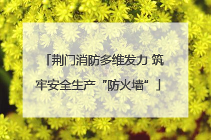 荆门消防多维发力 筑牢安全生产“防火墙”