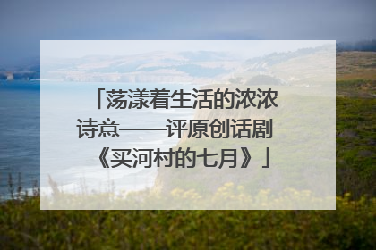 荡漾着生活的浓浓诗意——评原创话剧《买河村的七月》