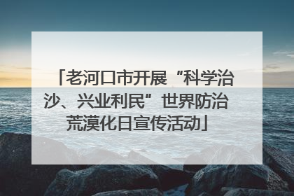 老河口市开展“科学治沙、兴业利民”世界防治荒漠化日宣传活动