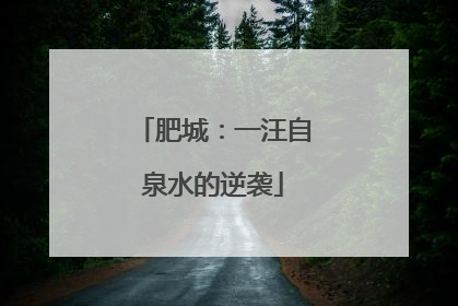 肥城：一汪自泉水的逆袭