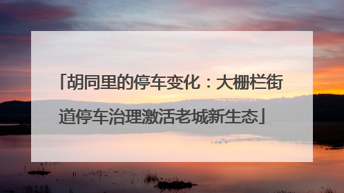胡同里的停车变化：大栅栏街道停车治理激活老城新生态
