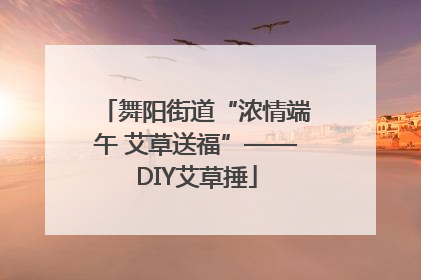 舞阳街道“浓情端午 艾草送福”——DIY艾草捶