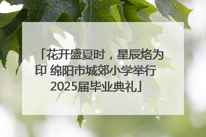 花开盛夏时，星辰烙为印 绵阳市城郊小学举行2025届毕业典礼