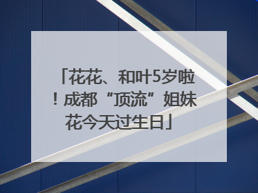 花花、和叶5岁啦！成都“顶流”姐妹花今天过生日