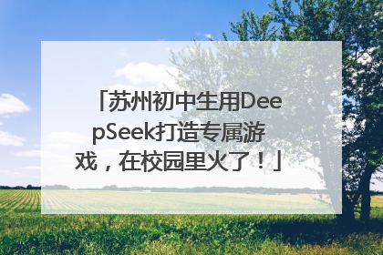 苏州初中生用DeepSeek打造专属游戏，在校园里火了！