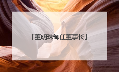 董明珠卸任董事长