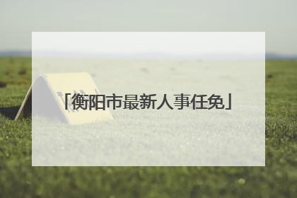 衡阳市最新人事任免