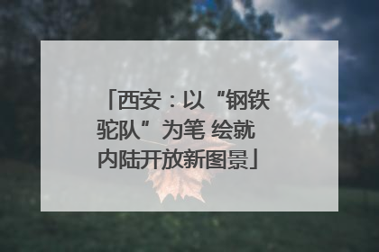 西安：以“钢铁驼队”为笔 绘就内陆开放新图景