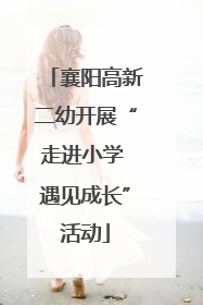 襄阳高新二幼开展“走进小学 遇见成长”活动