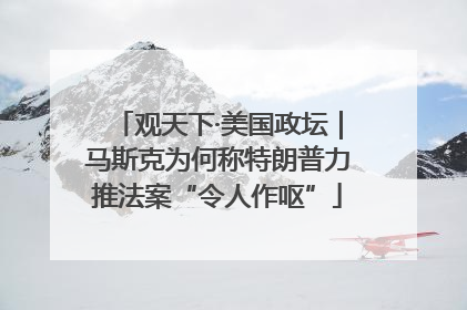 观天下·美国政坛｜马斯克为何称特朗普力推法案“令人作呕”