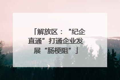 解放区：“纪企直通”打通企业发展“肠梗阻”