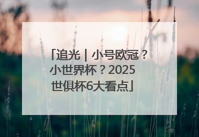追光｜小号欧冠？小世界杯？2025世俱杯6大看点