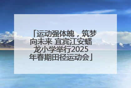 运动强体魄，筑梦向未来 宜宾江安蟠龙小学举行2025年春期田径运动会