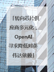 转向芯片供应商多元化，OpenAI寻求降低对英伟达依赖