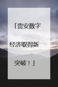 贵安数字经济取得新突破！
