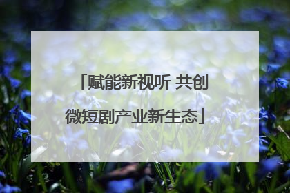 赋能新视听 共创微短剧产业新生态