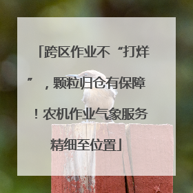 跨区作业不“打烊”，颗粒归仓有保障！农机作业气象服务精细至位置