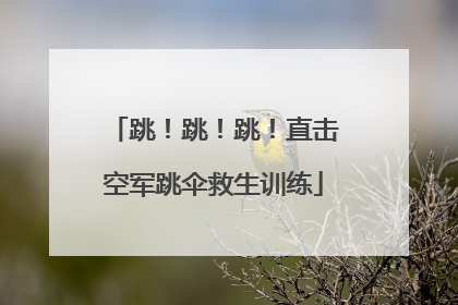 跳！跳！跳！直击空军跳伞救生训练