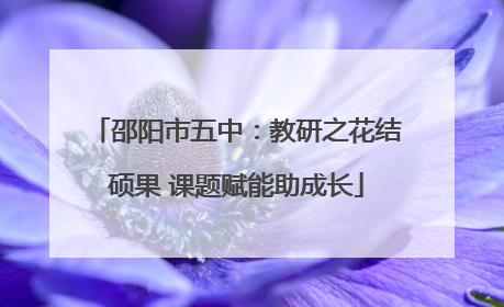 邵阳市五中：教研之花结硕果 课题赋能助成长