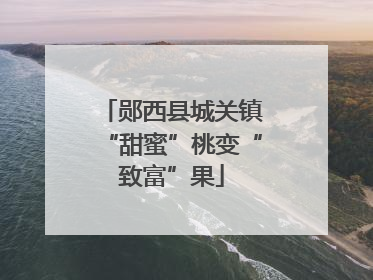 郧西县城关镇“甜蜜”桃变“致富”果