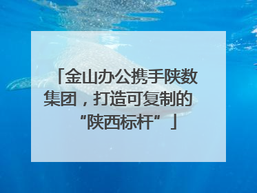 金山办公携手陕数集团，打造可复制的“陕西标杆”