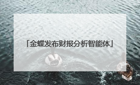 金蝶发布财报分析智能体