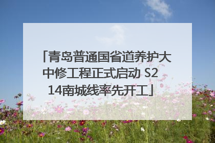 青岛普通国省道养护大中修工程正式启动 S214南城线率先开工