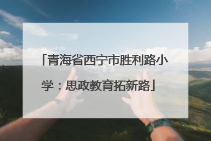 青海省西宁市胜利路小学：思政教育拓新路