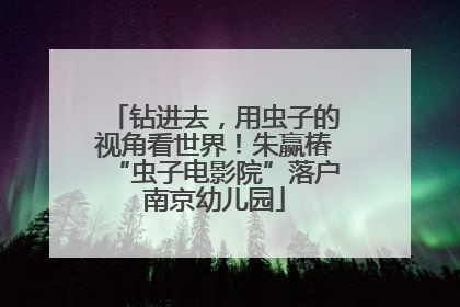 钻进去，用虫子的视角看世界！朱赢椿“虫子电影院”落户南京幼儿园
