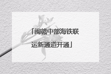 闽赣中部海铁联运新通道开通
