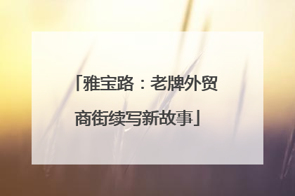 雅宝路：老牌外贸商街续写新故事