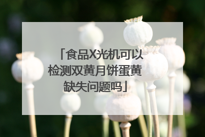 食品X光机可以检测双黄月饼蛋黄缺失问题吗