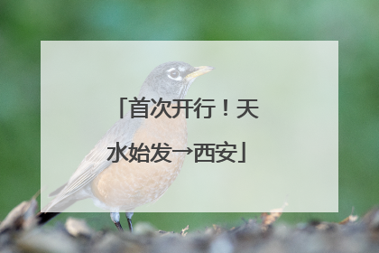 首次开行！天水始发→西安