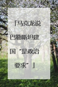 马克龙说巴勒斯坦建国“是政治要求”