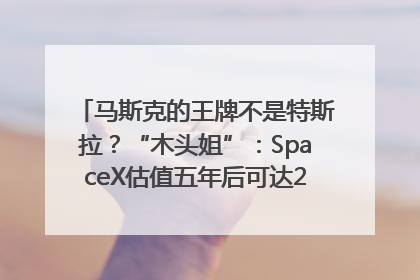马斯克的王牌不是特斯拉？“木头姐”：SpaceX估值五年后可达2.5万亿美元！