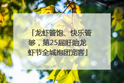 龙虾管饱、快乐管够，第25届盱眙龙虾节全城抱团宠客