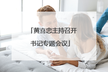 黄喜忠主持召开书记专题会议
