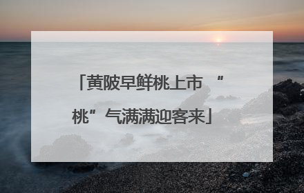 黄陂早鲜桃上市 “桃”气满满迎客来