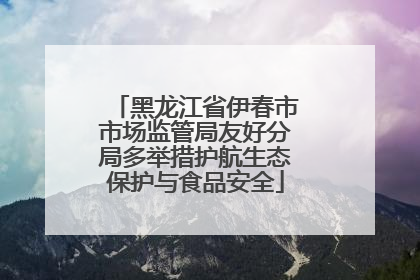 黑龙江省伊春市市场监管局友好分局多举措护航生态保护与食品安全