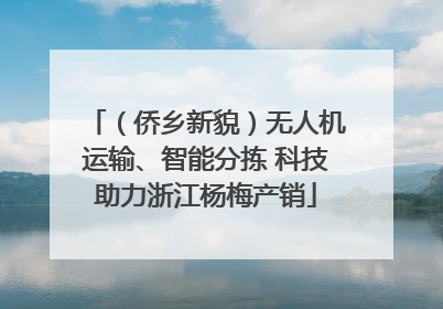 （侨乡新貌）无人机运输、智能分拣 科技助力浙江杨梅产销