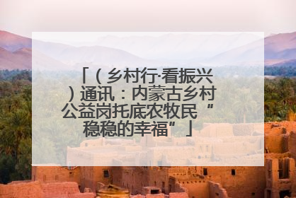 （乡村行·看振兴）通讯：内蒙古乡村公益岗托底农牧民“稳稳的幸福”