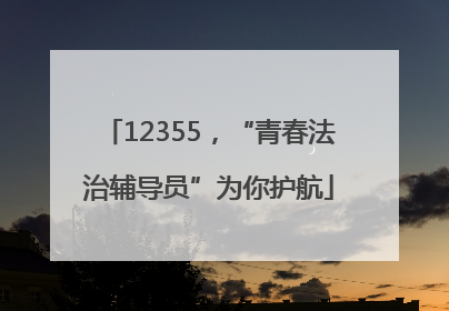 12355，“青春法治辅导员”为你护航