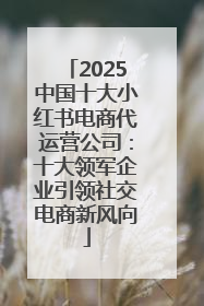 2025中国十大小红书电商代运营公司：十大领军企业引领社交电商新风向