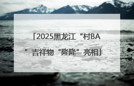 2025黑龙江“村BA”吉祥物“隆隆”亮相